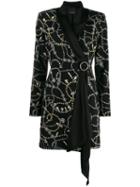 Pinko Printed Embelishment Coat - Black