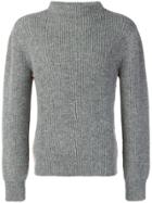 Thom Browne Relaxed Rwb Stripe Boat Neck Pullover - Grey