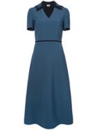 Fendi Short-sleeve Flared Midi Dress - Blue