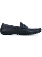 Dolce & Gabbana Leather Driving Loafers, Men's, Size: 41, Black, Leather/rubber