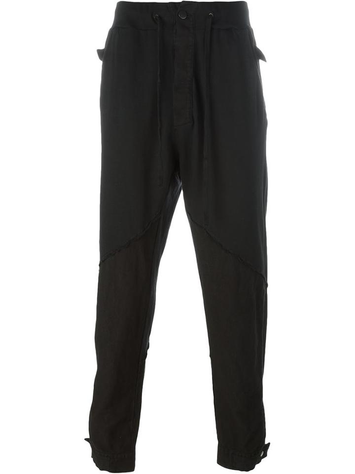 Andrea Ya Aqov Baggy Pants, Men's, Size: L, Black, Cotton