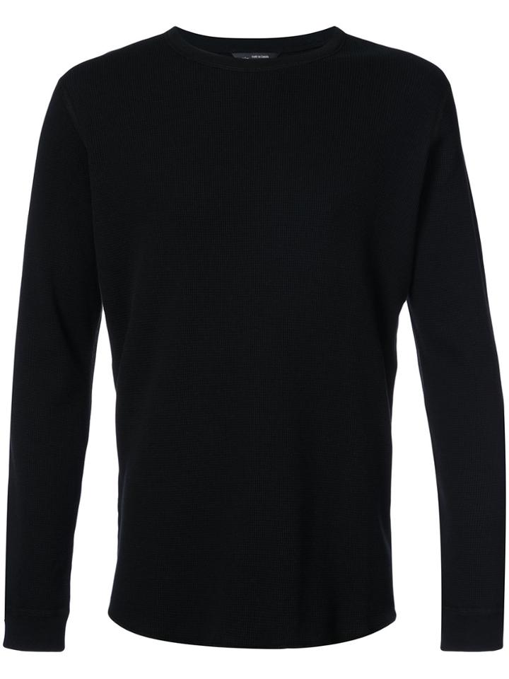 Wings+horns Raw Edge Sweatshirt - Black