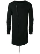 Wings+horns Raw Edge Sweatshirt - Black
