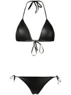 Fisico Halterneck Bikini Set - Black