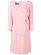 Boutique Moschino Pocket Detail Shift Dress - Pink & Purple