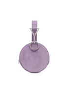 Tara Zadeh Purple Azar Suede Bracelet Bag