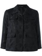 Ter Et Bantine - Jacquard Cropped Jacket - Women - Cotton/viscose - 42, Women's, Black, Cotton/viscose