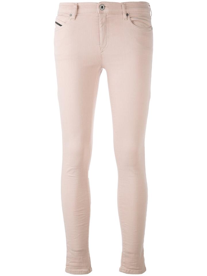 Diesel Black Gold - Skinny Jeans - Women - Cotton/polyester/spandex/elastane - 25, Pink/purple, Cotton/polyester/spandex/elastane
