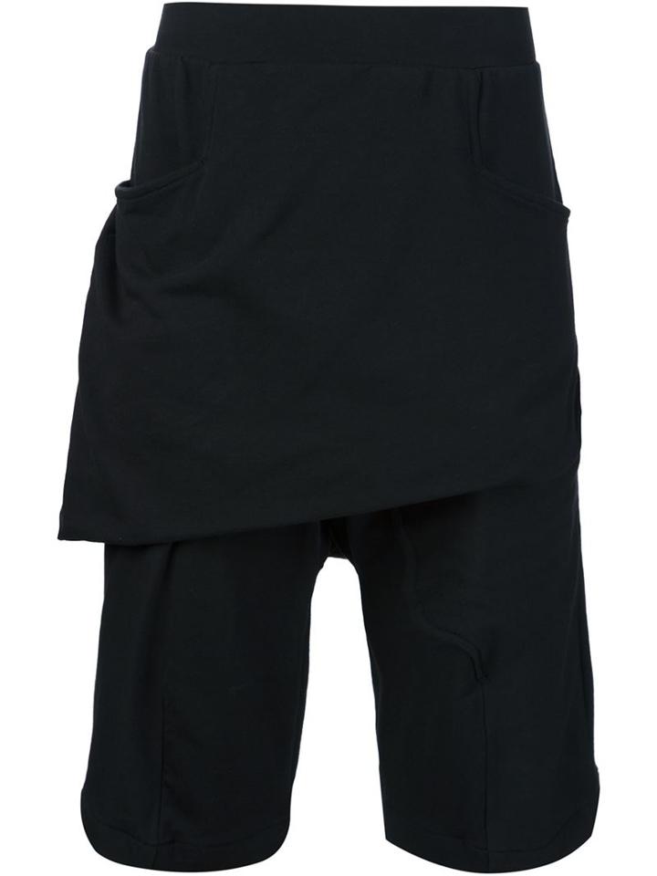 Thamanyah Drop-crotch Shorts, Men's, Size: 48, Black, Cotton/spandex/elastane