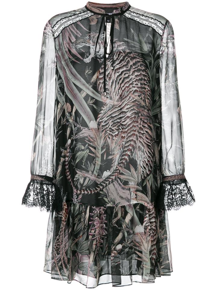 Just Cavalli Tiger Print Dress - Black