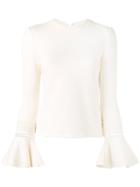 Bell Sleeve Top - Women - Cotton - L, Nude/neutrals, Cotton, See By Chloé