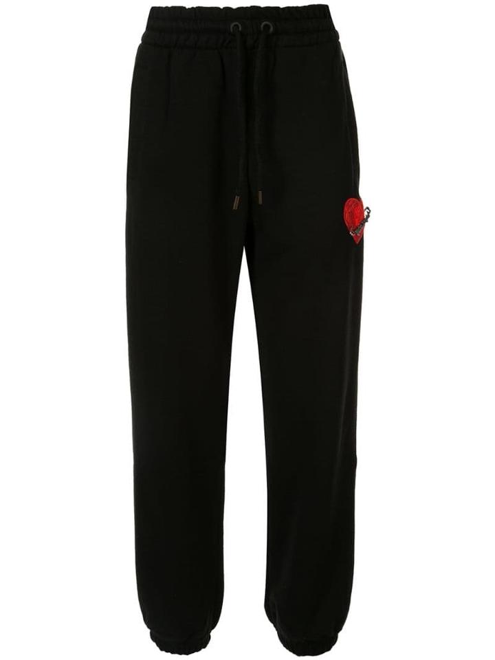 Palm Angels Pin My Heart Track Pants - Black