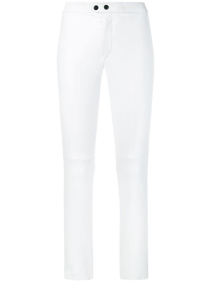 Isabel Marant Skinny Cropped Leather Trousers - White