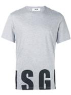Msgm Logo Print T-shirt, Men's, Size: Large, Cotton