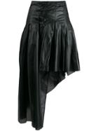 Romeo Gigli Pre-owned Silk 1990s Gathered Asymmetric Skirt - Black