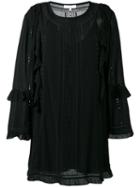 Iro Ruffled Detail Shift Dress, Women's, Size: 42, Black, Rayon