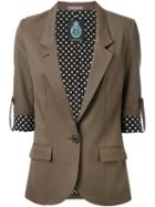 Guild Prime Polka Dots Reverse Blazer, Women's, Size: 36, Green, Polyester