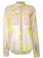 Msgm Banana Print Shirt, Women's, Size: 44, Nude/neutrals, Polyester