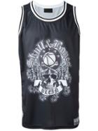 Philipp Plein Antique Tank Top, Men's, Size: Large, Black, Polyester