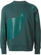 Emporio Armani Textured Print Sweatshirt, Men's, Size: Large, Green, Cotton