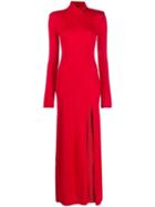 Unravel Project Knitted Long Dress - Red