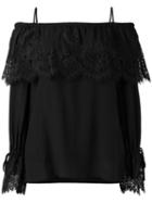 Gold Hawk - Claudette Blouse - Women - Silk/nylon/polyester - Xs, Black, Silk/nylon/polyester