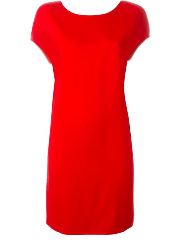Agnona Scoop Back Short Dress, Women's, Size: Large, Red, Spandex/elastane/viscose
