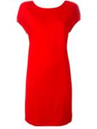 Agnona Scoop Back Short Dress, Women's, Size: Large, Red, Spandex/elastane/viscose