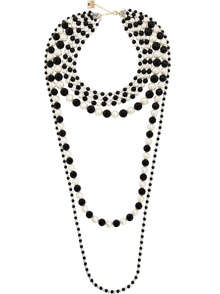 Edward Achour Paris Multi-chain Bead Necklace - Black