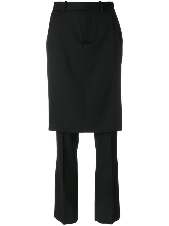 Givenchy Skirt Overlay Tailored Trousers - Black
