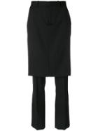 Givenchy Skirt Overlay Tailored Trousers - Black