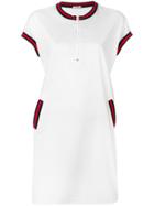 P.a.r.o.s.h. Zipped Neck T-shirt Dress - White