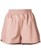 Stella Mccartney Faux Leather Shorts - Pink & Purple