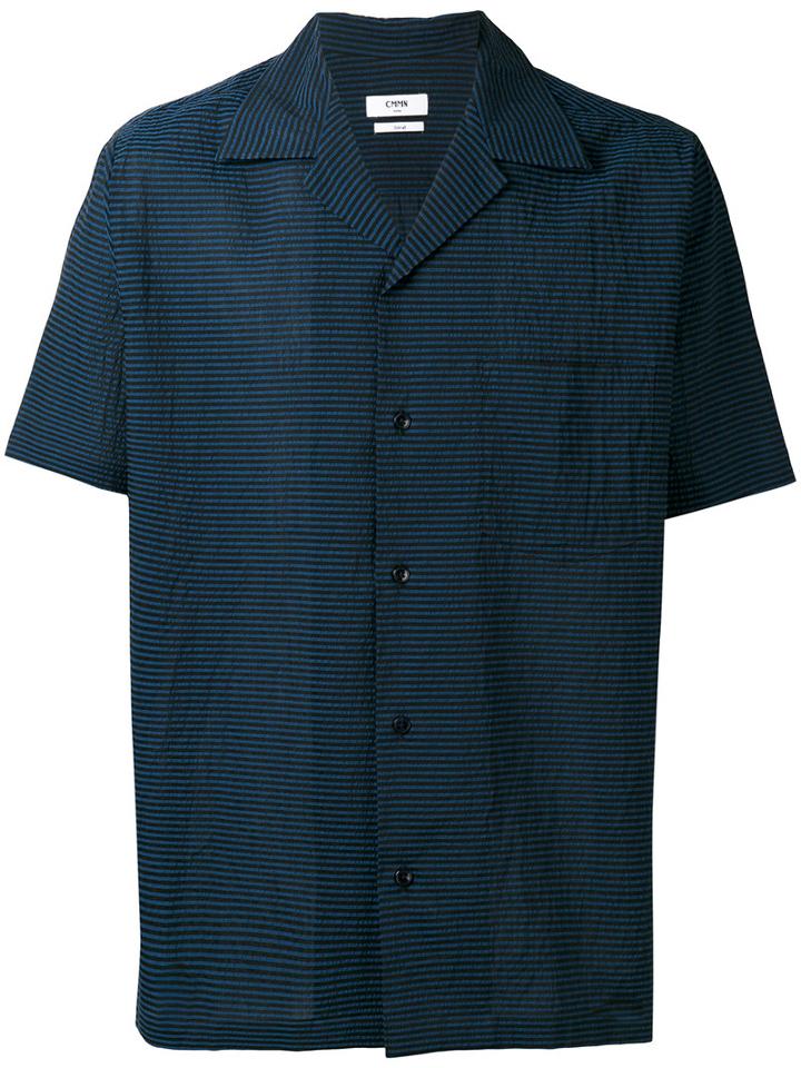 Cmmn Swdn Shortsleeved Shirt, Men's, Size: 48, Blue, Silk/cotton