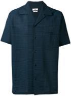 Cmmn Swdn Shortsleeved Shirt, Men's, Size: 48, Blue, Silk/cotton