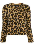 Marc Jacobs Leopard Knitted Top - Black