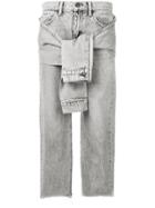 Alexander Wang Knotted Sleeve Jeans - Grey