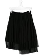 Msgm Kids Teen Pleated Skirt - Black