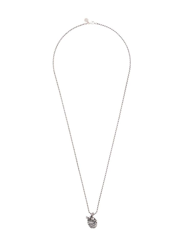 Nove25 Knot Pendant Necklace - Silver