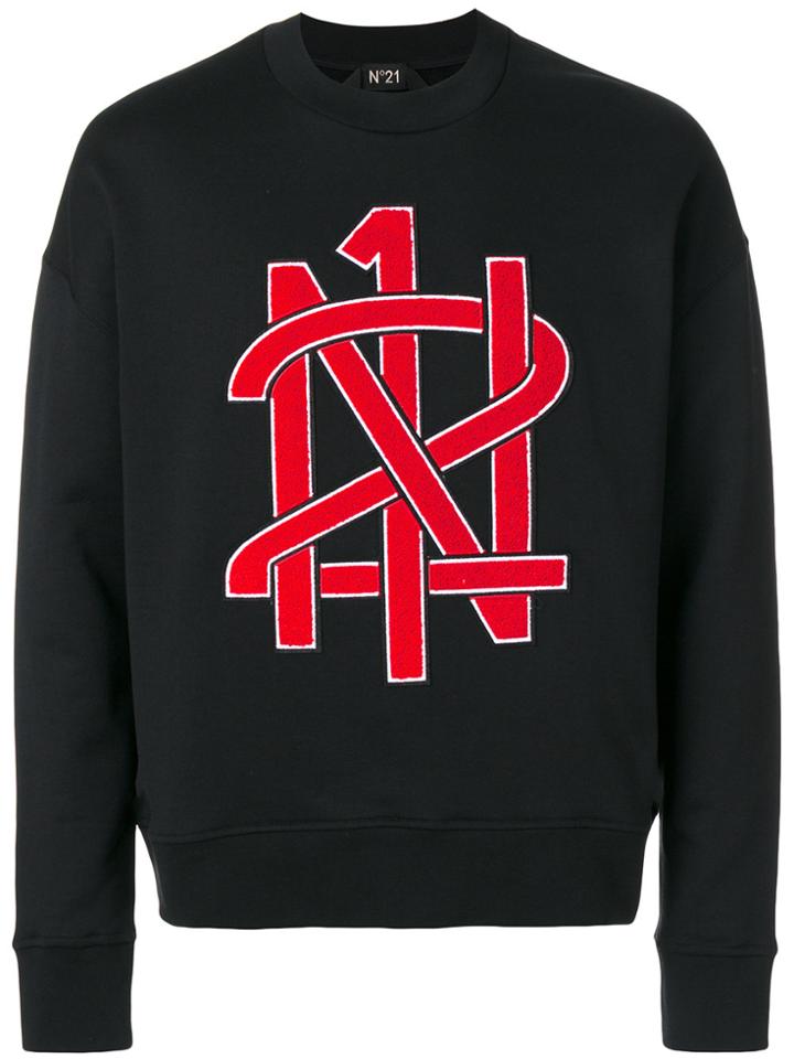No21 Logo Embroidered Sweatshirt - Black