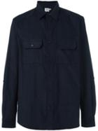 Sunspel Corduroy Twin Pocket Shirt, Men's, Size: Large, Blue, Cotton