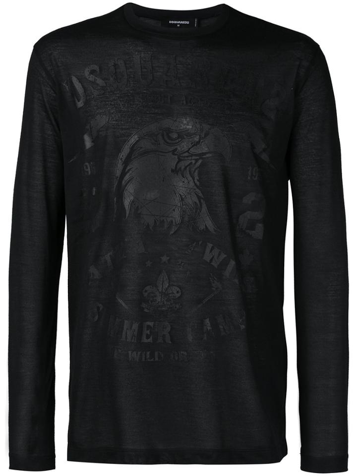 Dsquared2 Eagle Print Top - Black