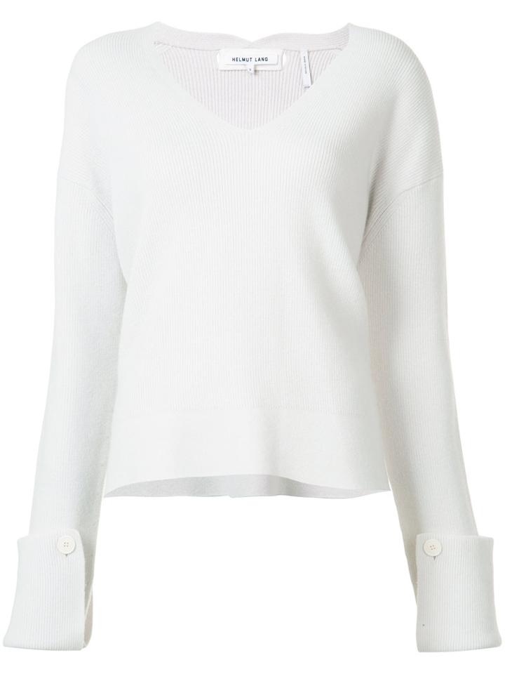 Helmut Lang - Ribbed Sweater - Women - Cotton/cashmere/wool - S, White, Cotton/cashmere/wool
