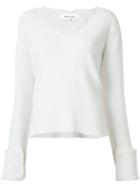 Helmut Lang - Ribbed Sweater - Women - Cotton/cashmere/wool - S, White, Cotton/cashmere/wool