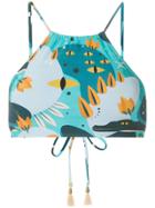 Lygia & Nanny Ilana Crop Bikini Top - Blue