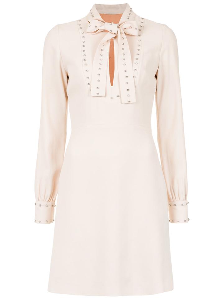 Nk Pussy Bow Dress - Nude & Neutrals