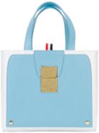 Colour Block Tote - Women - Calf Leather - One Size, Blue, Calf Leather, Thom Browne