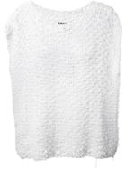 Mm6 Maison Margiela Open Knit Top, Women's, Size: Small, White, Cotton