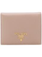 Prada Small Saffiano Billfold Wallet - Nude & Neutrals