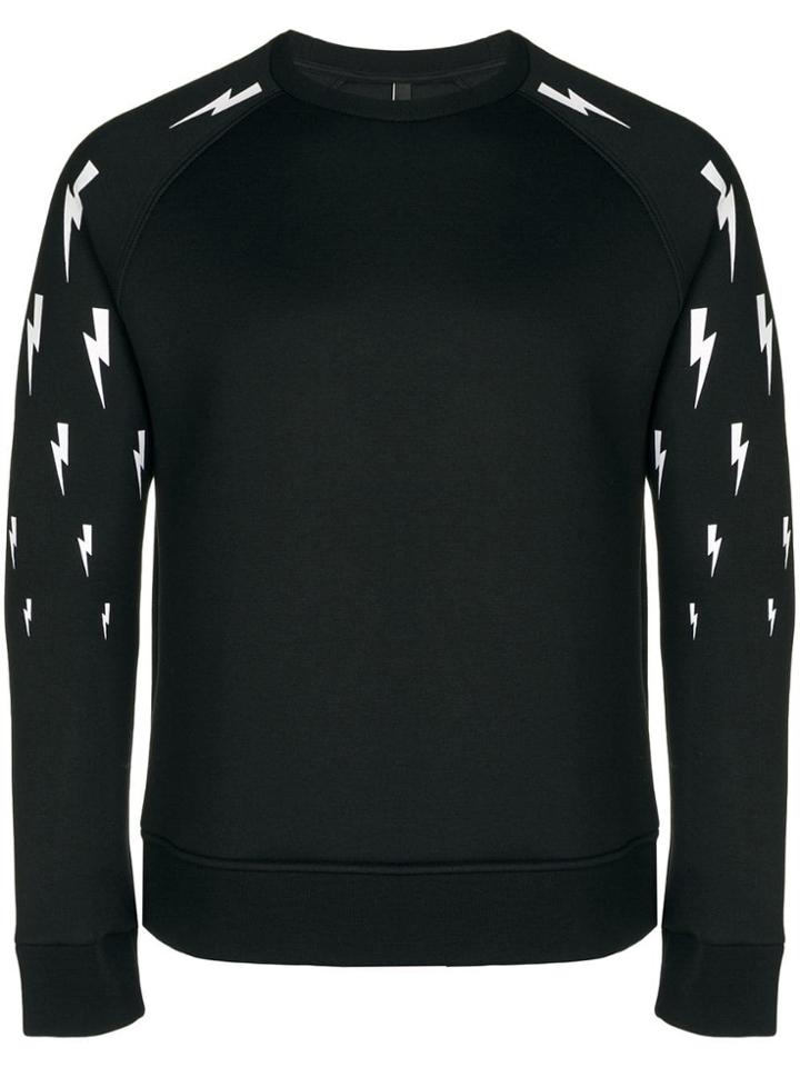 Neil Barrett Lightning Print Sweatshirt - Black
